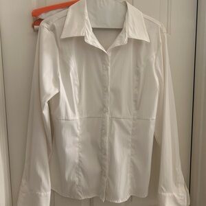 Apt. 9 Cream Stretch Shirt-Size Large